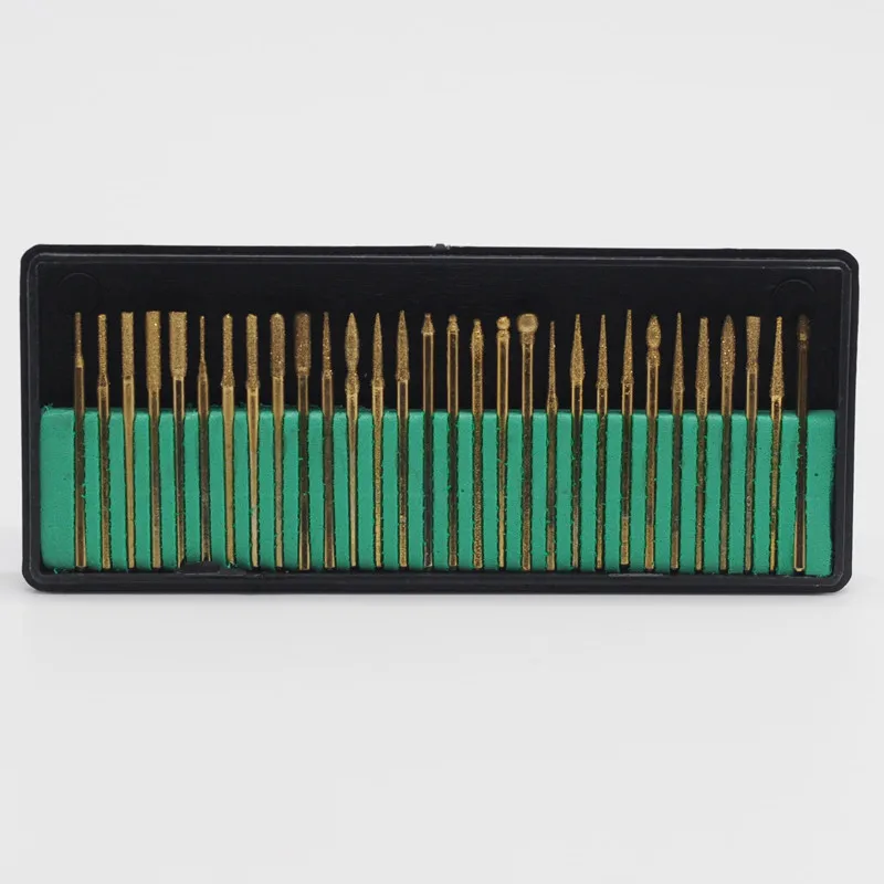 Стоматология лаборатория Алмазные Боры фрезы 2 цвета зуб сверла ювелиров 35 мм 30