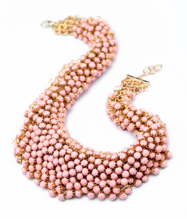 Новые стили KISS ME модные ювелирные изделия розовое ожерелье из смолы с