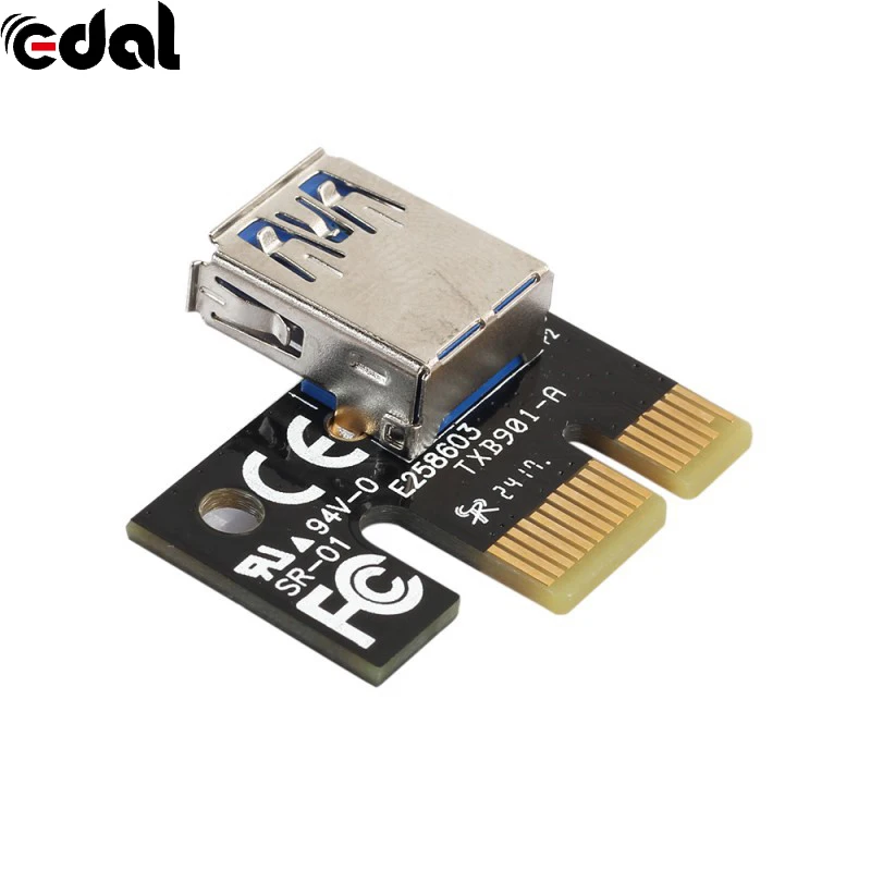 Super stable PCI-E PCI E Express 1x to 16x graphics Card Riser Extender Adapter VER006 For Bitcoin BTC Miner Machine 60cm |