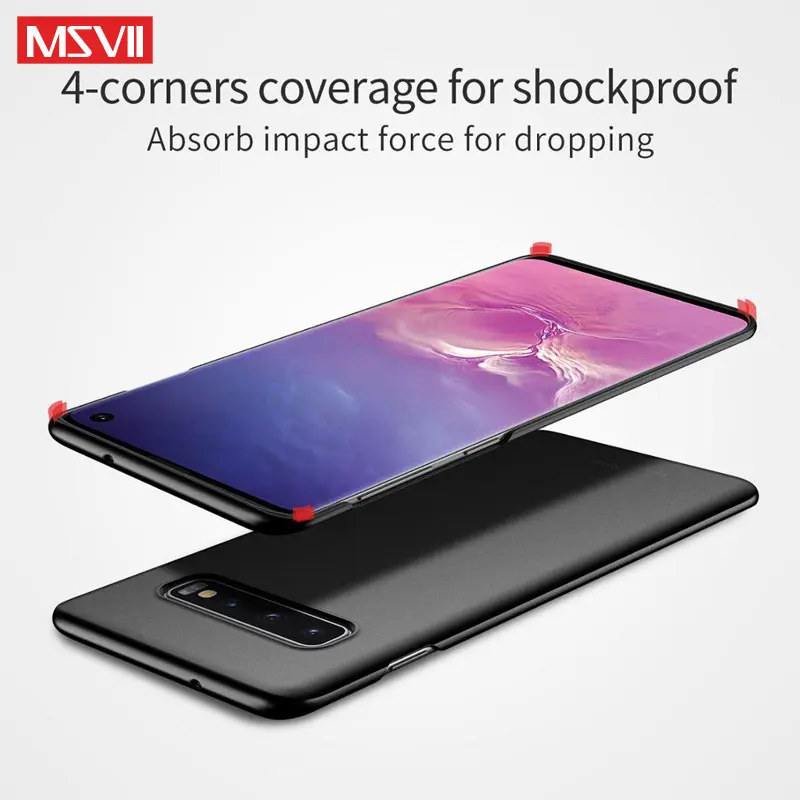 Чехол MSVII для Samsung Galaxy S10 S9 S8 Plus тонкий матовый жесткий чехол S7 S6 Edge Lite Coque S10E S20