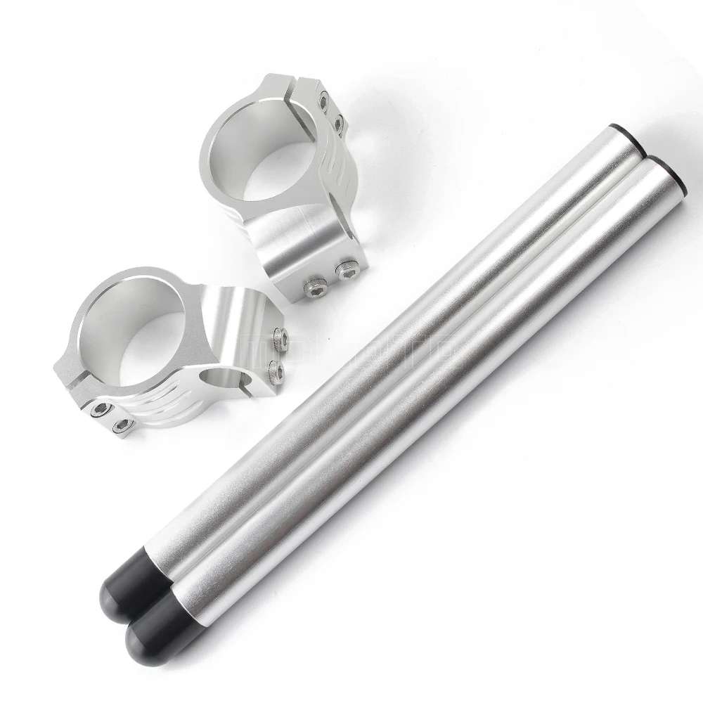 Universal 46MM CNC Clip on handlebars for kawasaki ZX6R zx9r zx 6r 9r Motorcycle accessories Clipon Handle Bars hand guards | Автомобили и