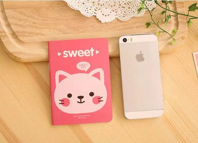 Kawaii мультфильм Животные голова Обложка A6 мини блокнот дневник карманный