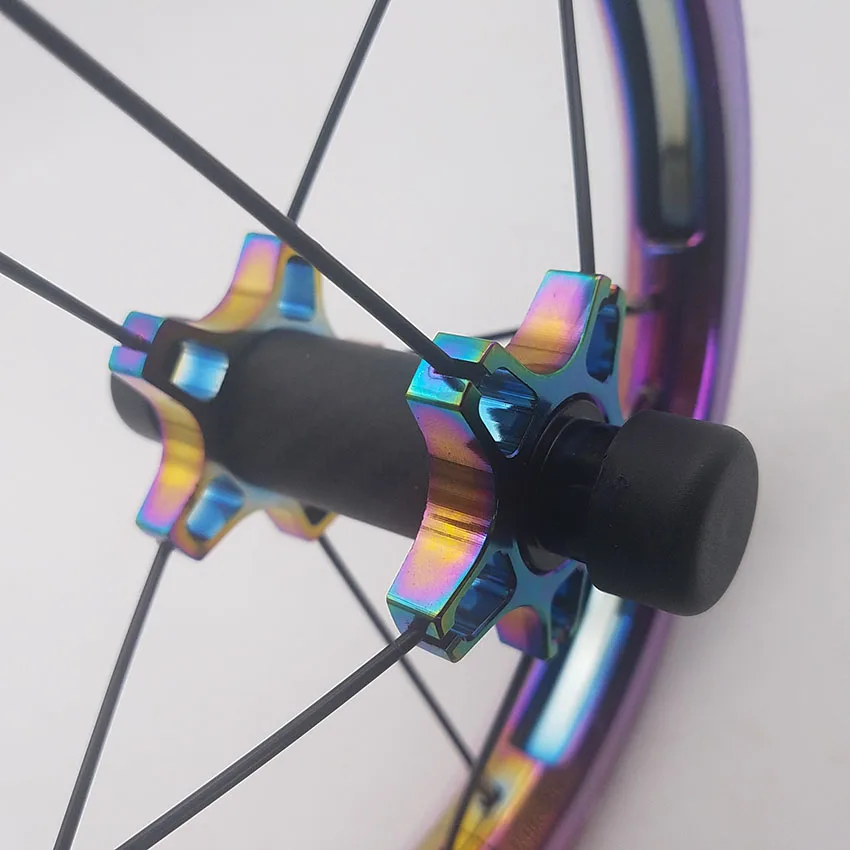 1 pair 12 inch bike wheel for balance bike 85mm 95mm sliding bicycle wheel for kids children high quality rainbow colorful
