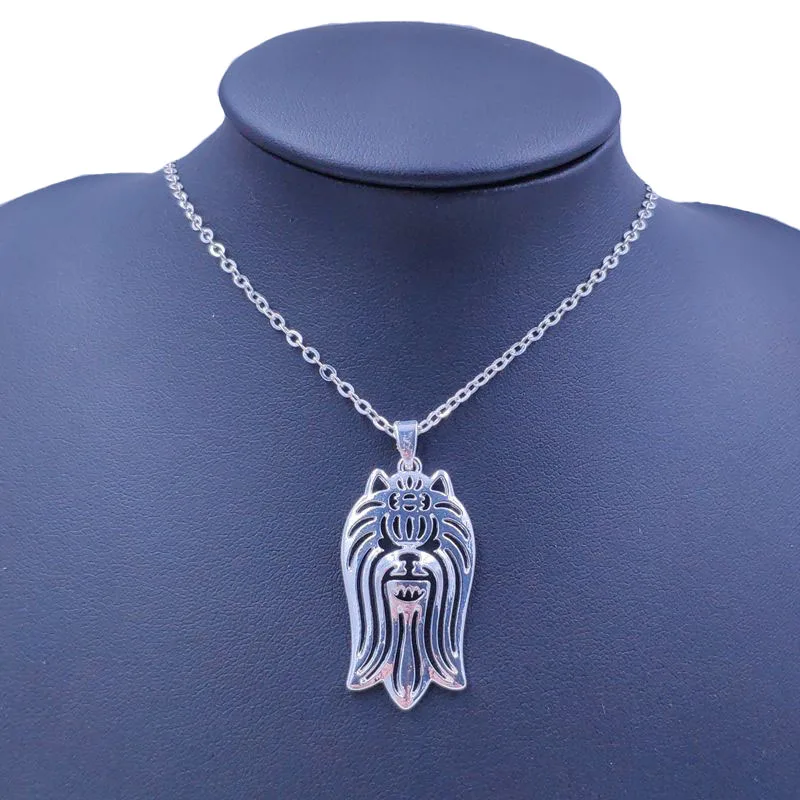 Cute Yorkshire Necklace Dog Animal Pendant Gold Silver Plated Jewelry For Women Male Female Girls Ladies Kids Boys N042 | Украшения и