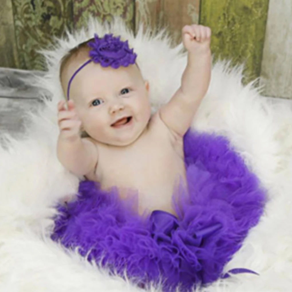 12 purple Милое платье принцессы для новорожденных; реквизит для фотосессии; костюм для малышей; наряд с повязкой на голову с цветком; летнее платье для маленьких девочек - Цвет: 12 purple
