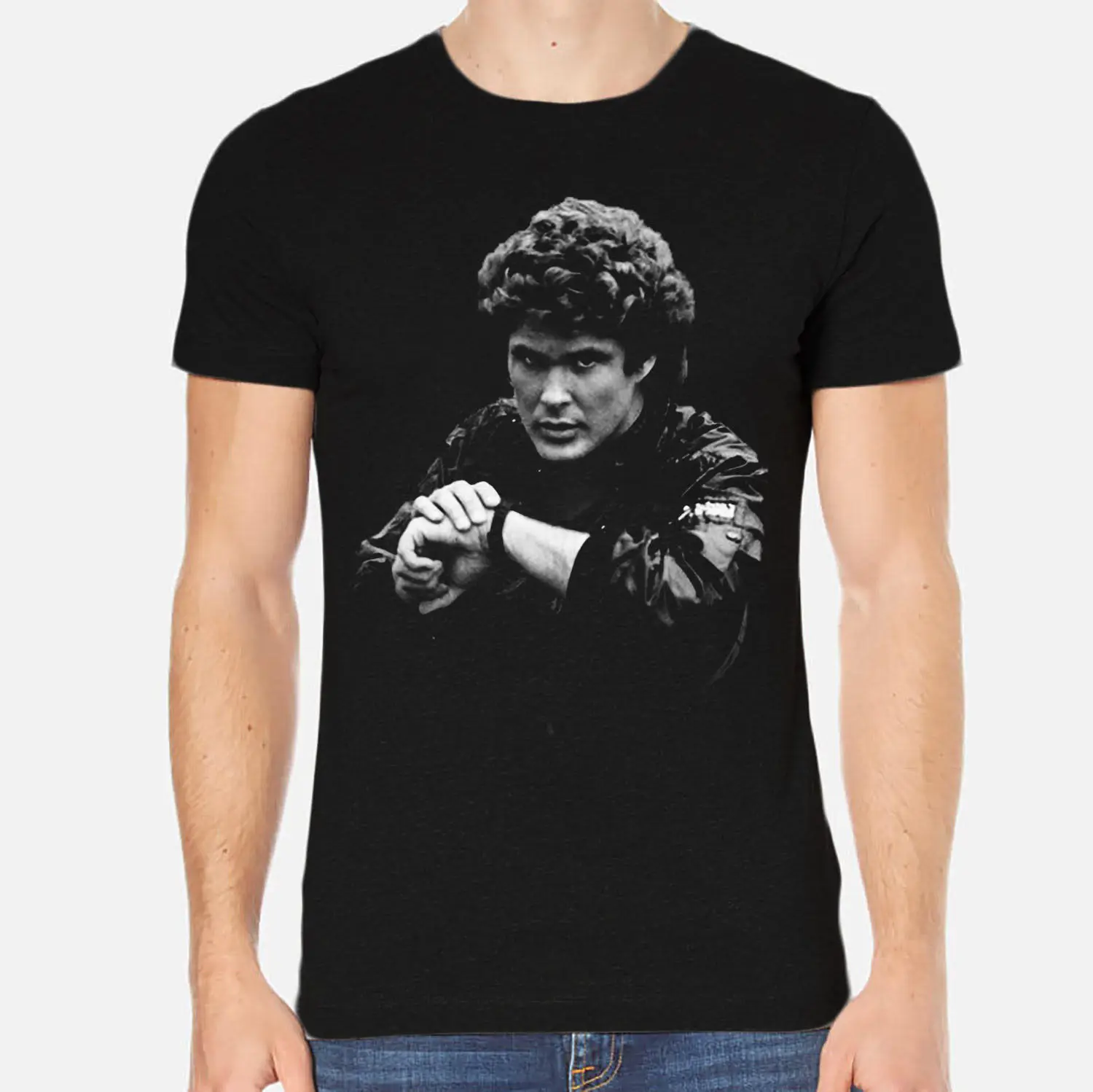 David Hasselhoff новая мужская футболка черная одежда 3-A-066 | Мужская