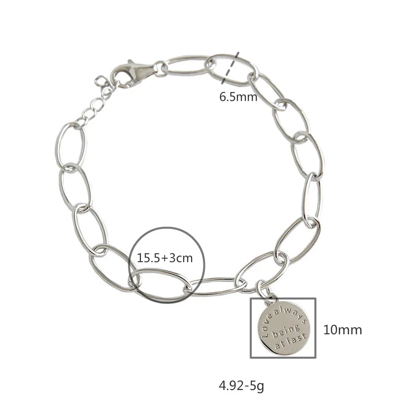 Flyleaf 18k золотые геометрические буквы круглые настоящие браслеты из стерлингового