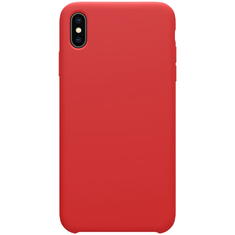 Для iPhone XS Max XR X чехол Nillkin роскошный гибкий чистый силиконовый чехол Мягкая сенсорная задняя крышка для iPhone XS Max XR Nilkin чехол для телефона - Цвет: Красный
