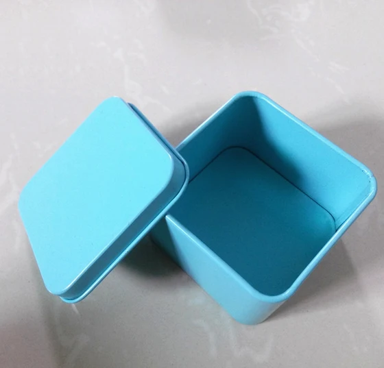 Разноцветная квадратная жестяная коробка коробки для конфет маленькая