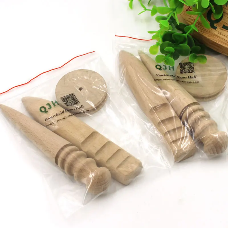 Бренд QJH 3 шт. инструменты для кожи сделай сам деревянное ремесло полировка