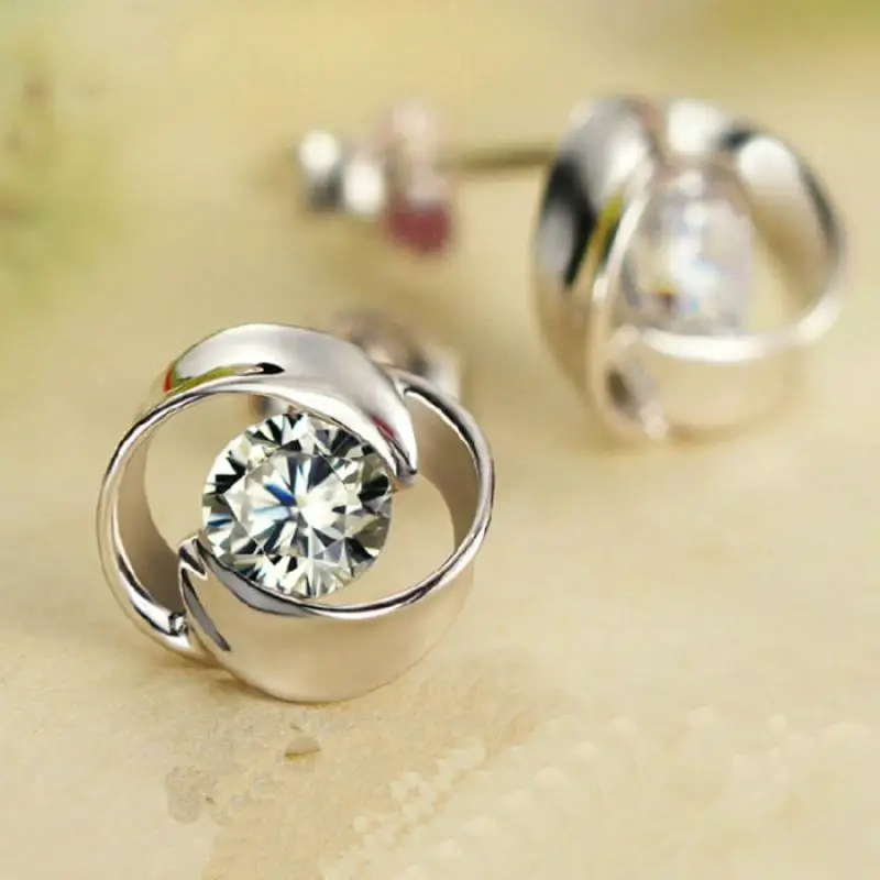 Серьги пусеты с кристаллами 1 пара|fashion stud earrings|stud earringsear earrings |