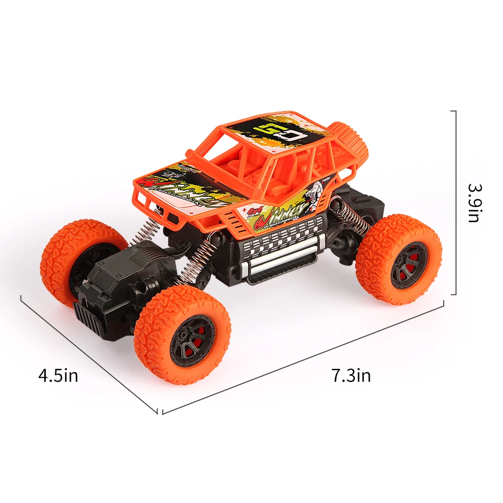 Remote Control Car High Speed Racing Bigfoot RC 4WD Toys 4CH Vehicle Off-Road Truck For Boys Kids Surprise Gift(Orange) | Игрушки и