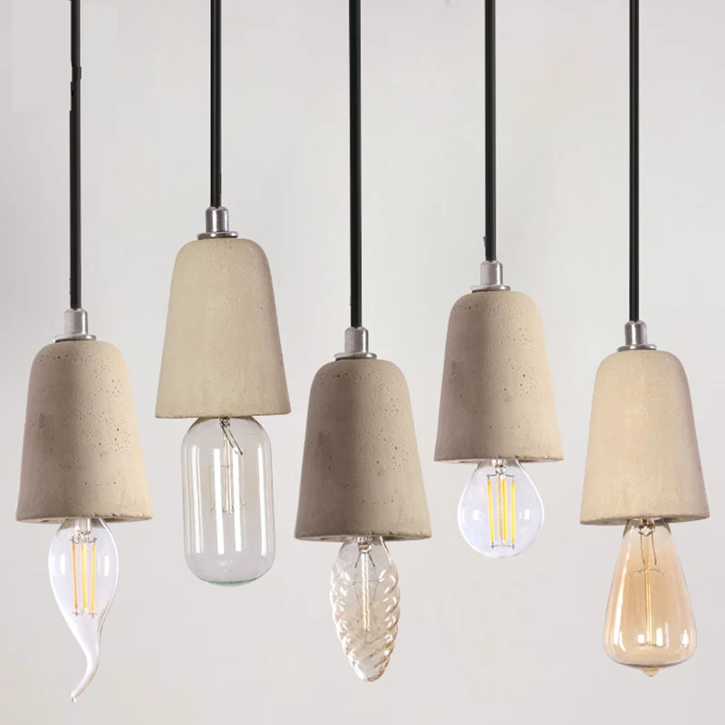 Минималистичный Ретро подвесной светильник в скандинавском стиле бетонный