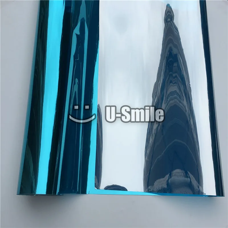 Виниловая пленка VLT на зеркальные окна с синим и серебристым покрытием для дома