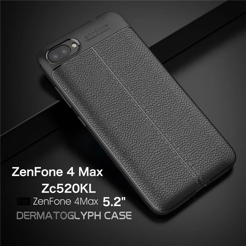 Чехол Zc520KL для Asus Zenfone 4 Max ZC520KL 5,", защищающий от падения, мягкий силиконовый чехол с текстурой кожи Для Zenfone 4 Max Pro Zc554KL 5,5"