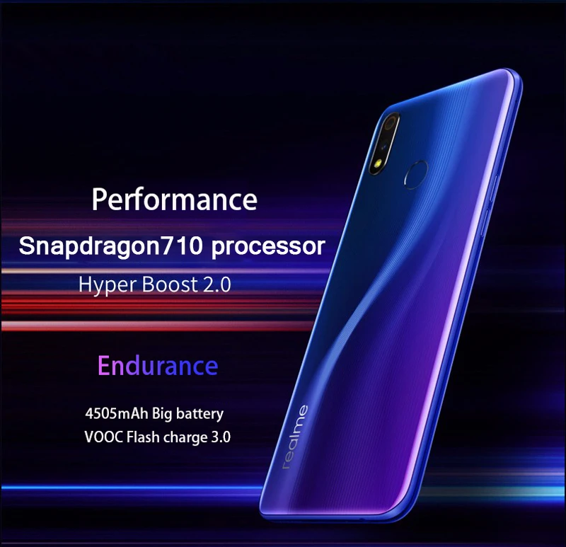 Oppo Realme x lite, 4G LTE, 4 ГБ, 64 ГБ, Восьмиядерный процессор Snapdragon 710, экран 6,3 дюйма, 4045 мАч, двойная задняя камера, сотовый телефон