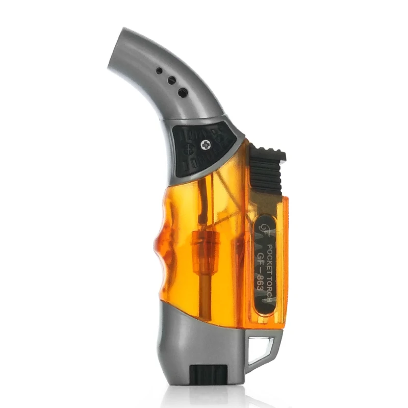 Мини зажигалка Honest портативная дорожная газовая Зажигалка Ветрозащитная Jet Flame с