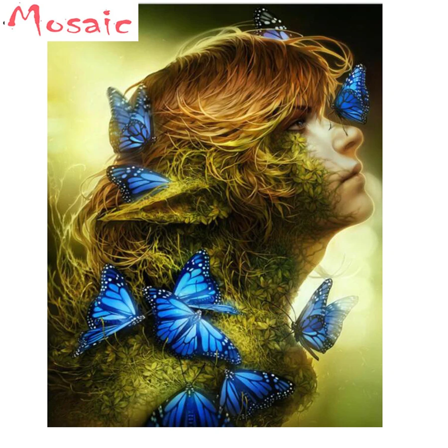 

Дамант картина "Бабочка эльф" 5d Сделай Сам квадрат/круглый 5d Сделай Сам Алмазная вышивка крестиком Стразы кухонный Декор