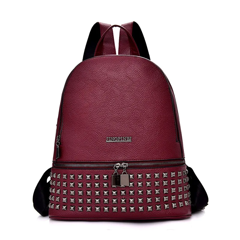 Wine red YILIAN, новые европейские и американские модные рюкзаки, вместительные дорожные рюкзаки, многофункциональный рюкзак для шоппинга - Цвет: Wine red