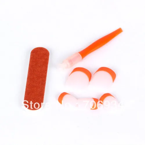 

French Nail Tips Full Cover 3D False Nails 1boxs/lot French Manicure Acrylic Nails Supplies Pre Design Nail Tips