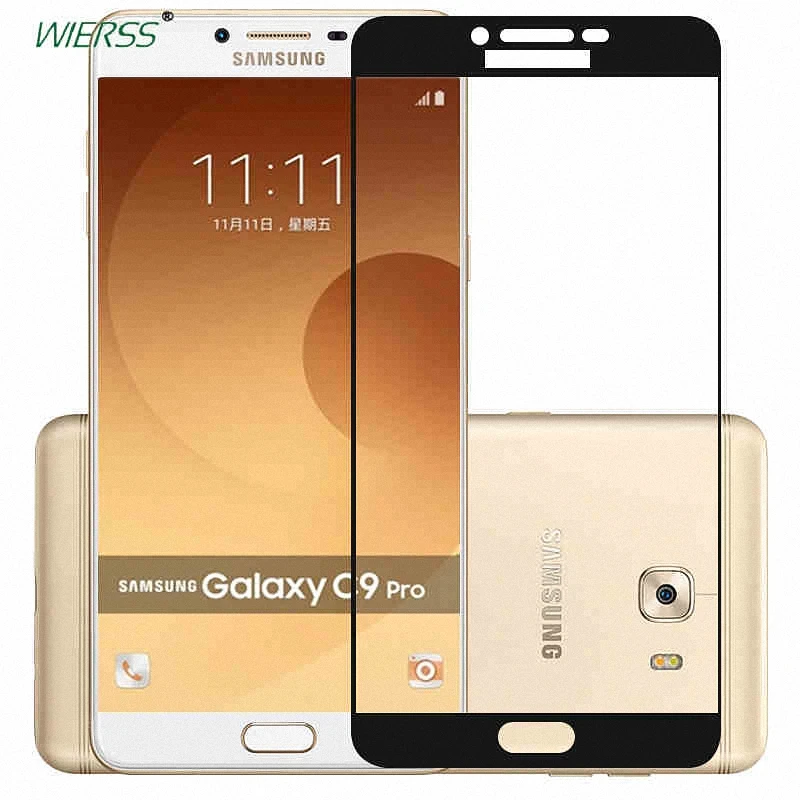 Закаленное стекло с полным покрытием для Samsung Galaxy C9 Pro c9000 6 дюймов стеклянный