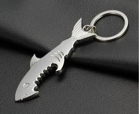 shark bottle opener key chain zinc alloy smooth shark bottle opener business practical shark modelling environmental protection