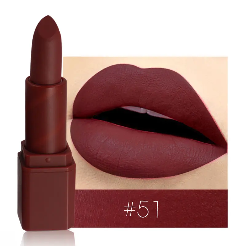 51 32# Miss Rose, Новые матовые помады, женские сексуальные красные губы, цветная косметика, Batom, водостойкая, стойкая, Обнаженная помада, макияж - Цвет: 51