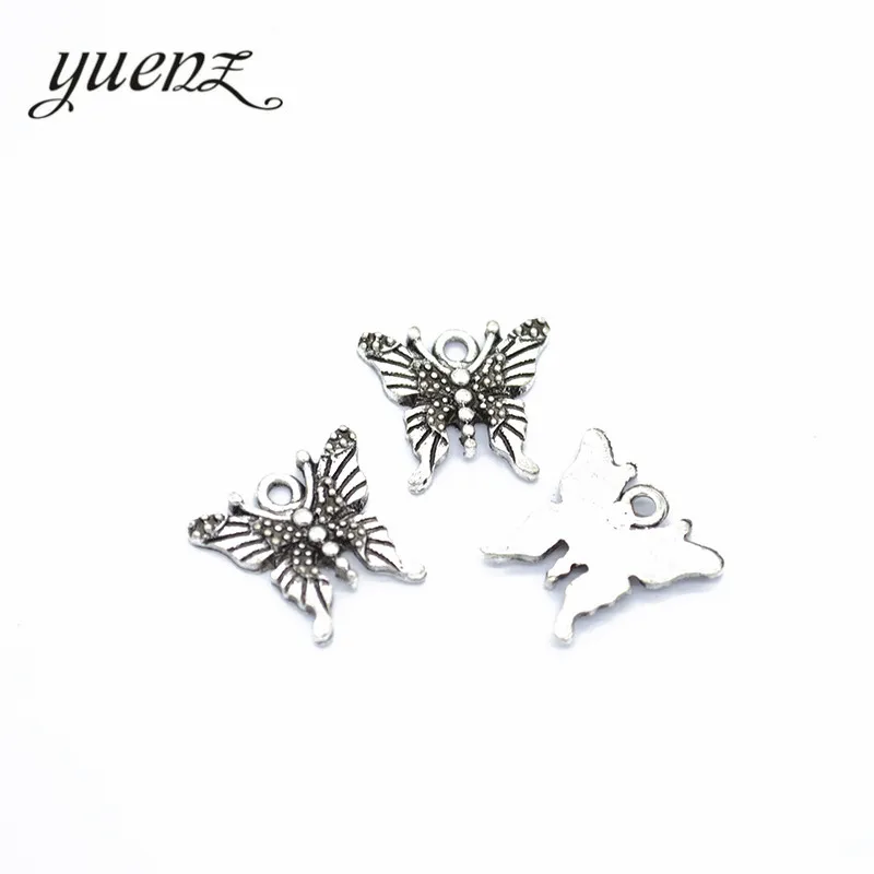 

YuenZ 15pcs 2 color Antique bronze butterfly Charm fit for Bracelets Necklace Pendant DIY Metal Jewelry 17*16mm D257