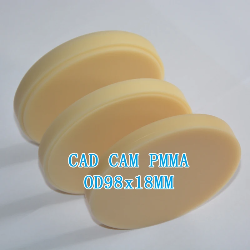 

5pcs/lot 98*18mm Dental PMMA disc for temporary crown A0 A1 A2 A3 and clear CAD CAM PMMA blocks