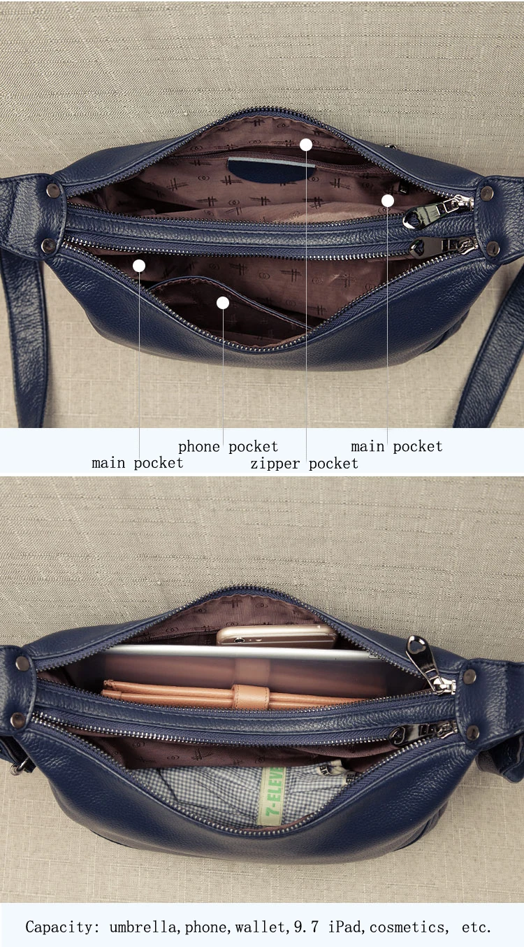 Genuine Leather Women's Bag Fashion Small Crossbody bags for women Shoulder Messenger Bag Luxury Handbag Female Purse Tote Bags