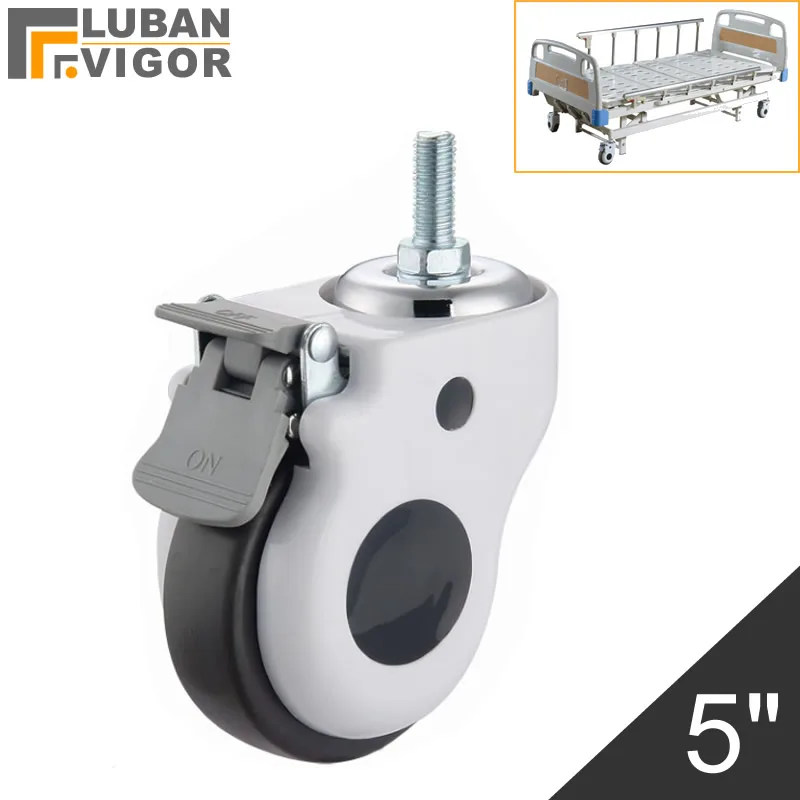 5 дюймовые ролики для медицинского оборудования с защитной крышкой винты m16x30 мм