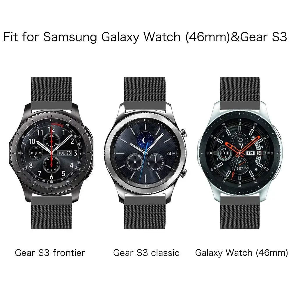 Galaxy Watch 46 мм gear S3 Frontier классический ремешок, 22 мм Миланская Петля из нержавеющей стали замена Смарт-часов браслет ремешок