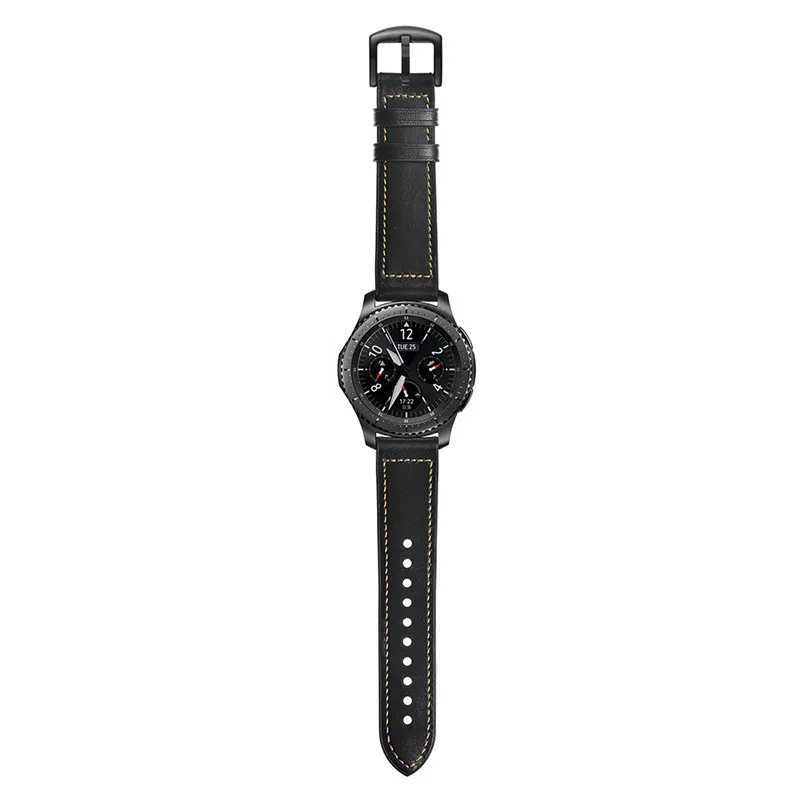 Кожаный ремешок для gear S3 Frontier samsung Galaxy watch 46 мм 42 м huawei watch gt ремешок 22 мм ремешок для часов correa браслет ремень 20 мм