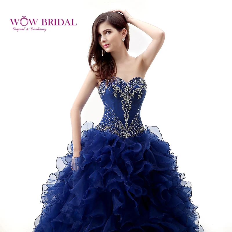 Wowbridal благородное пурпурно голубое платье Quinceanera 2021 милое с открытыми плечами