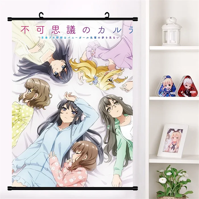 U Японское аниме Seishun Buta Yarou серия Sakurajima Mai Косплей настенный свиток Фреска плакат настенный висячий плакат отаку домашний декор сбор - Цвет: U
