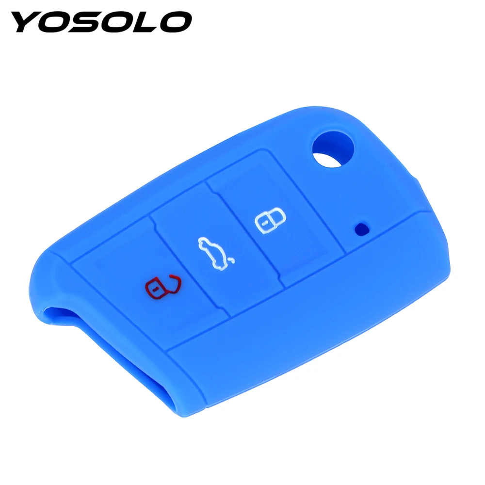 YOSOLO 3 кнопки складной ключ чехол для ключей в виде ракушки брелок VW Jetta Golf Passat Beetle