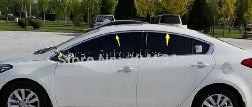 Высокое качество нержавеющей стали выше окна планки 6 шт. для KIA Форте/Cerato/K3 2013