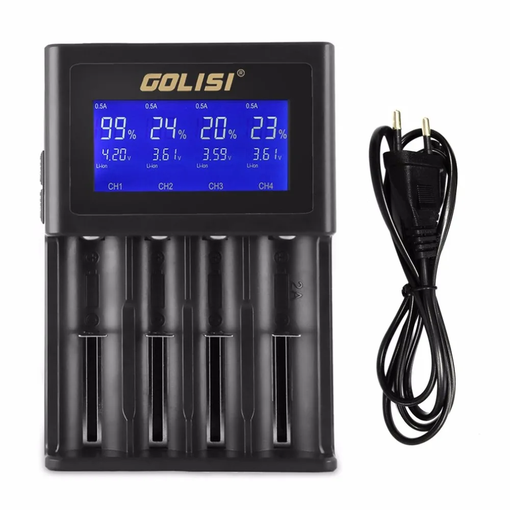 4 слота AA AAA Смарт зарядное устройство с ЖК дисплеем для Li Ion 18650 26650 Ni MH cd батареи
