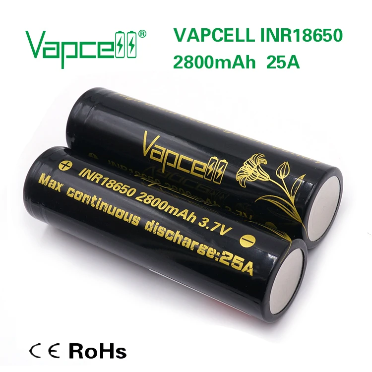 12 шт. VAPCELL INR 18650 Батарея 2800 мАч 25A переупаковка VTC5D литиевая аккумуляторная батарея