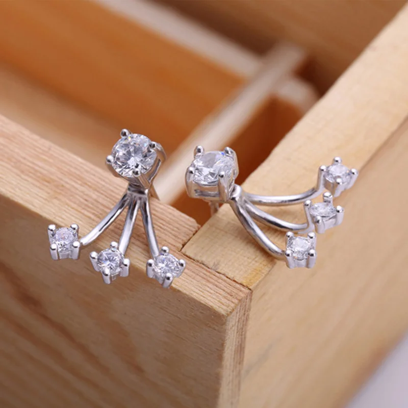 Серьги гвоздики из серебра 2019 пробы в Корейском стиле|stud earrings|gift creativegift gifts |