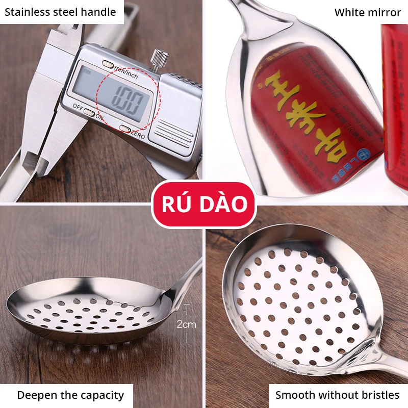 

RUDAO 7Pcs/Set Multifunction Stainless Steel Kitchen Utensil Set Handle Kitchen Cooking Tools Sets Turner Ladle For Restaurant