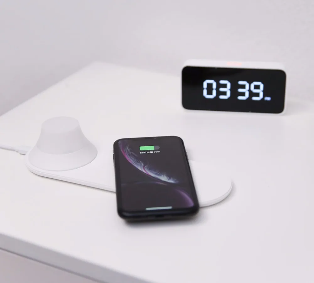 Xiaomi Yee светильник светодиодный ночной Светильник Беспроводная Быстрая зарядка с магнитным притяжением для iPhone samsung huawei Xiaomi