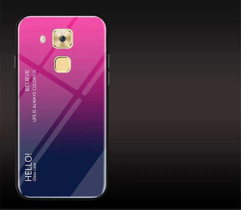 Rose Huawei Nova Plus MLA L03 L11 чехол из закаленного стекла с градиентом Авроры чехол для телефона для huawei G9 Plus 5," защитное стекло - Цвет: Rose
