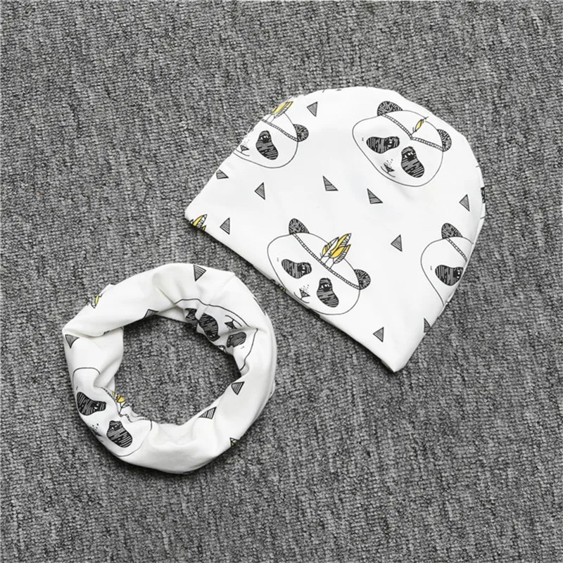 

2018 Autumn Baby Hat Infant Boy Girl Cotton Bibs Scarf Cap Toddlers Hat Kids Children Hat Scarf Cartoon Bibs Unisex Accessories