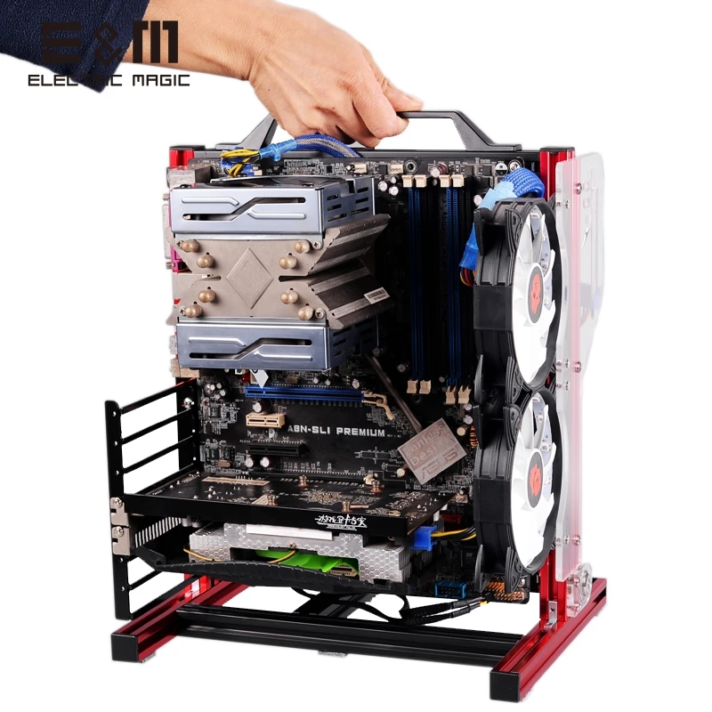 DIY Сборка блоков здания ITX ATX MATX EATX PC испытательная скамья компьютер открытая