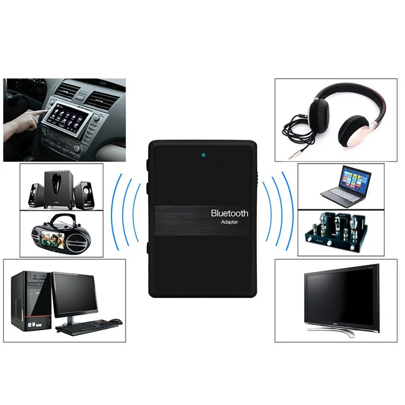 Bluetooth 4 1 аудио передатчик приемник 3 5 мм адаптер Музыка стерео для дома автомобиля