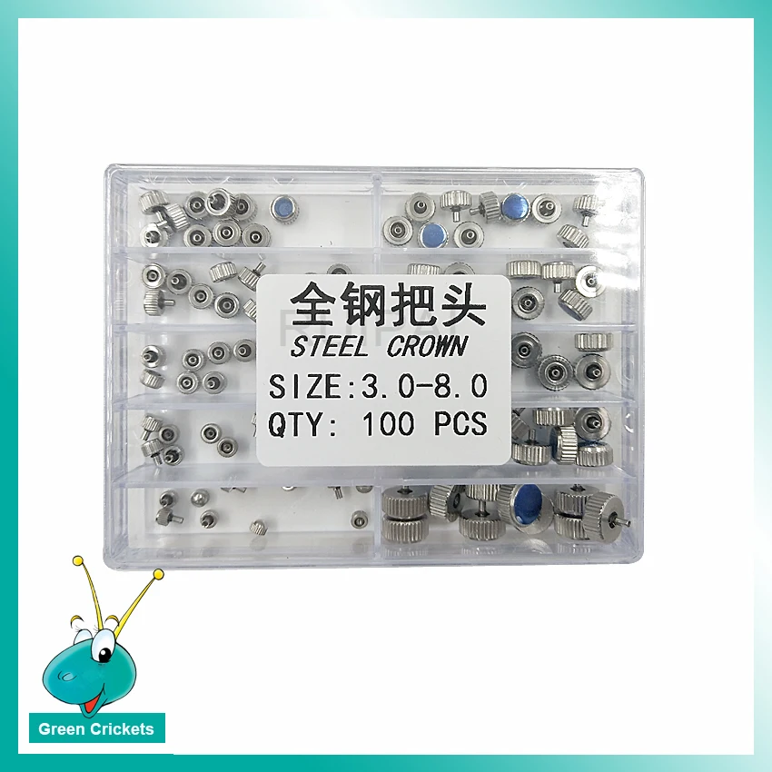 Набор деталей для часов из титановой стали размер 3 мм ~ 8 100 шт./корт|Ремонтные