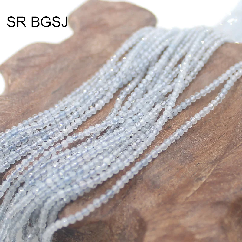 Free Shipping 2mm Round Faceted Kyanite Blue Stone Gems Wholesale Seed Bail Beads Strand 15&quot | Украшения и аксессуары