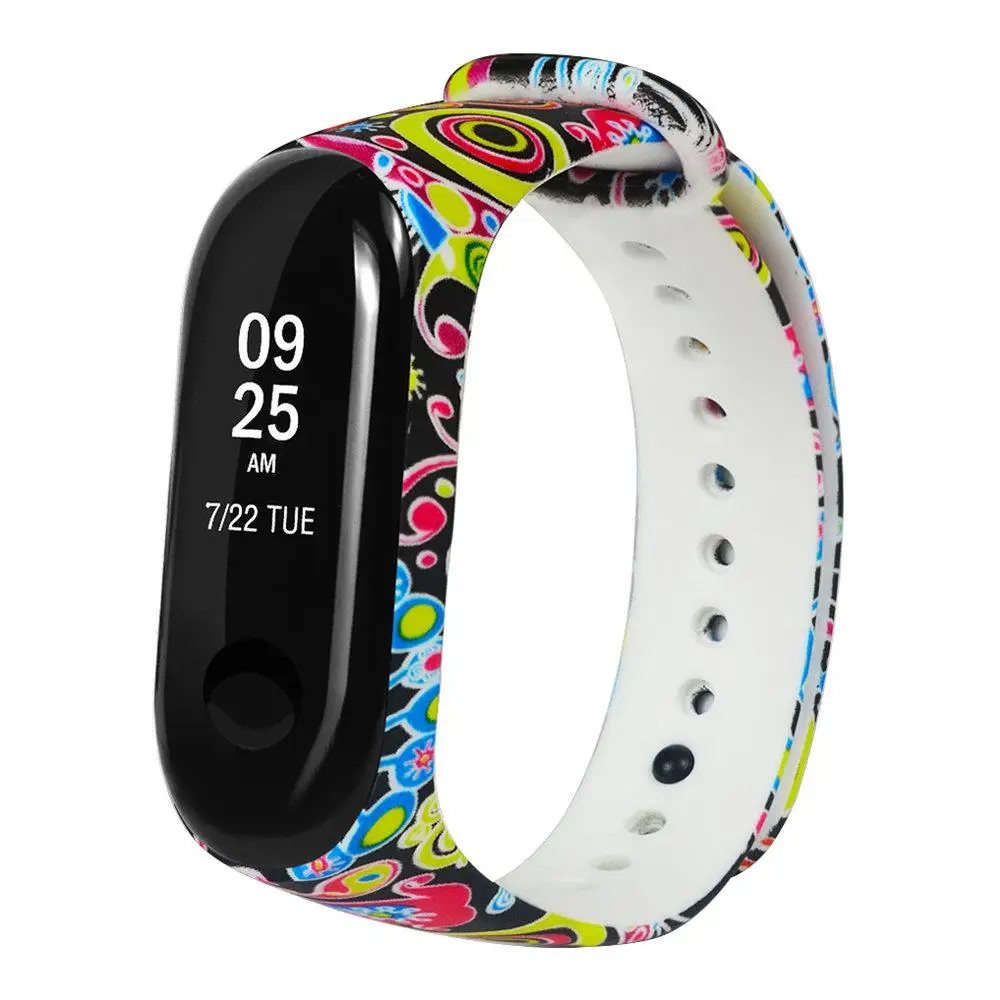 Камуфляжный браслет для Xiaomi Mi Band 4 ремешок силиконовый ремешок с цветочным принтом miband 3 Аксессуары для xiaomi miband 4 NFC band