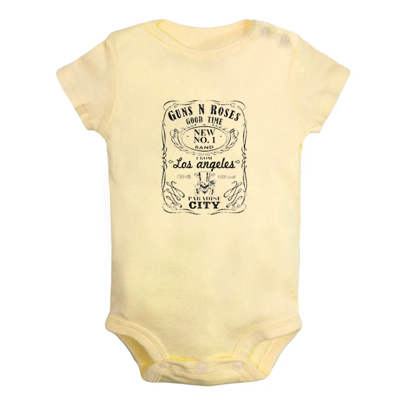ieBodysuits1002Y Guns N' рок-группа, розы, Одежда для новорожденных девочек и мальчиков, комбинезон с короткими рукавами, комбинезон, хлопок - Цвет: ieBodysuits1002Y